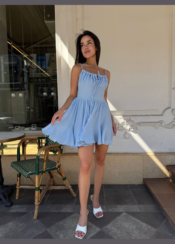 Блакитна повсякденний сукня жіноча Україна однотонна