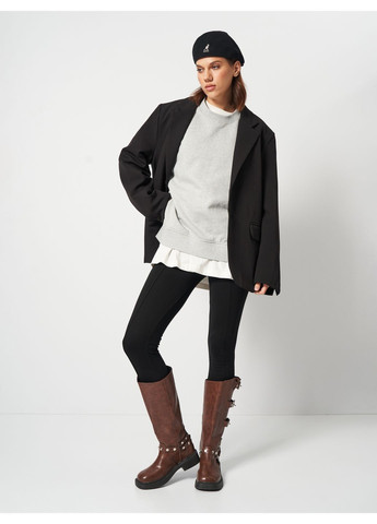 Сірий світшот на флісі H&M однотонний (364313475)