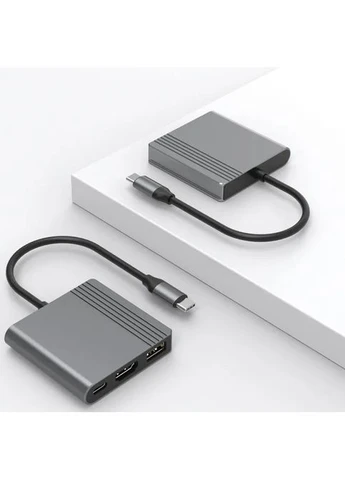 Док-станция USB-C 3-в-1 Space Grey (A-CM-COMBO3-05) Cablexpert (382911763)