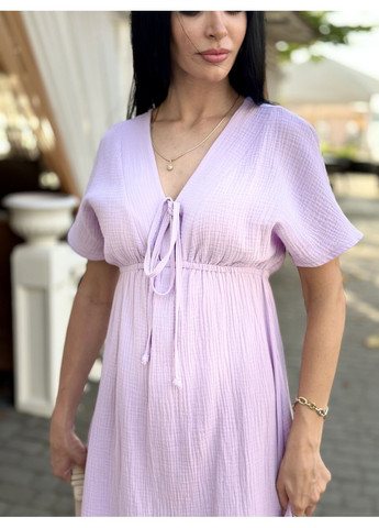 Лілова довга муслінова сукня Fashion Girl
