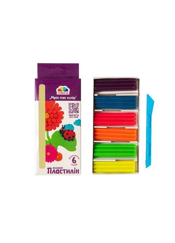Набір для ліплення пластилін "Творчість" 400304, 6 кольорів No Brand (326840883)
