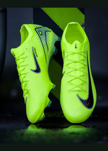 Салатовые футбольные бутсы air zoom mercurial mad voltage pack vapor 16 elite fg No Brand