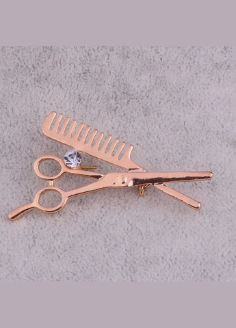 Брошка перукарські інструменти у формі ножиць гребінець ножиці шпилька для перукарів No Brand (339869596)