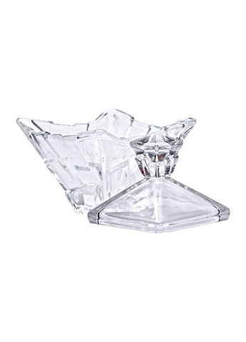 Цукорниця з кришкою скляна квадратна 10*10*12 см для цукру та цукерок прозора ProDobro (364192889)