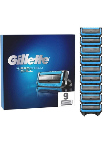 Змінні картриджі для бритви ProShield Chill 9 шт. Gillette (278773597)