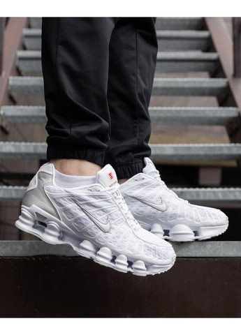 Білі Осінні кросівки чоловічі nike shox tl white найк шокс тл No Brand