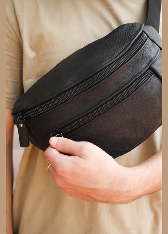 Сумка на пояс чоловіча з натуральної шкіри флотар SL004 (Чорна) SKILL (323427258)