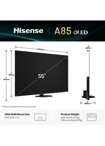 ТВ 55A85Q Hisense (370607951)