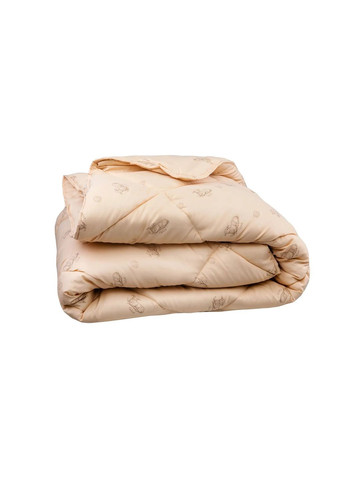 Зимнее одеяло двуспальное с овечьей шерстью 180*210 см, 350 гр/м2 гипоаллергенное DREAM WOOL Бежевый (38120180210) ТЕП (368376271)