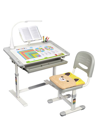 Комплект дитячих меблів парта + стілець трансформери FunDesk Littonia Grey (354178706)