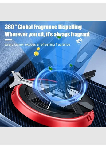 Ароматизатор на солнечной батарее на торпеду от солнечного света Освежитель воздуха в автомобиль Красный VTech (366670217)