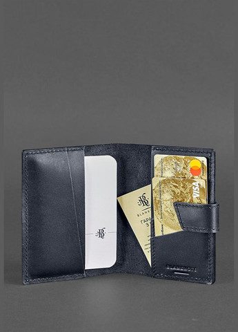 Кожаная обложка для паспорта 4.0 темно-синяя (A-026605) BlankNote (329743003)