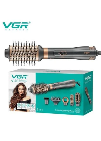 Фен стайлер для укладання та завивки волосся V-491 6 в 1, Professional, 1000 Вт, Фен з насадками VGR (396875808)
