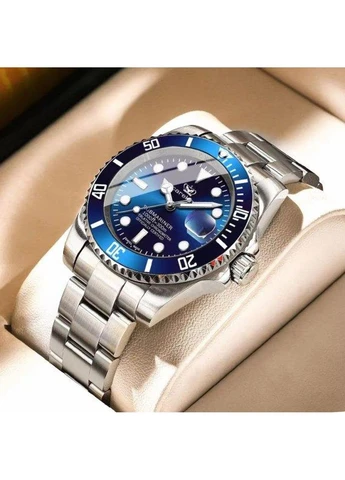 Мужские наручные часы Hemsut Zurich Blue (Серебристые) No Brand (332636720)