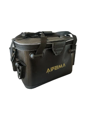 Сумка рибальська AFEIMA -33л 42*27*29см 4 тримача для вудилищ, з ручками та ременем, колір чорний Feima (323164023)