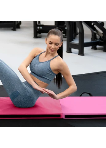 Мат гимнастический жесткий 5см светло-розовый Gymtek (391622663)