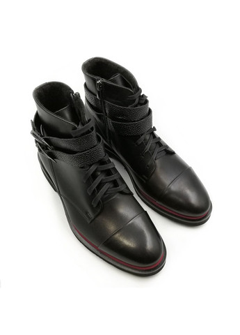 Черные осенние ботинки (р) кожа 0-2-2-gd-2094v-02 NIC
