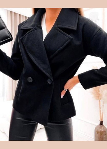 Черное Пальто женское кашемир Milani