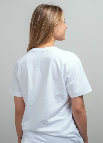 Белая демисезон белая футболка с принтом 101623 Power