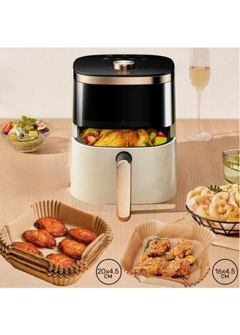 Набір квадратних форм пергаментних для аерогрилю і мультипечі 16 х 4.5 см - 20 х 4.5 см по 50 шт SAM-11120 No Brand (356112300)