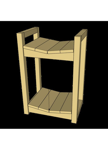 Дровниця дерев'яна з дерева Феаран мускат (ДРВ-002507) No Brand (328960311)
