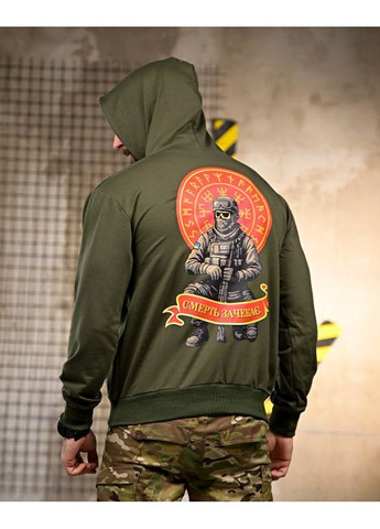 Тактическое мужское худи Смерть Подождет олива No Brand (360506885)