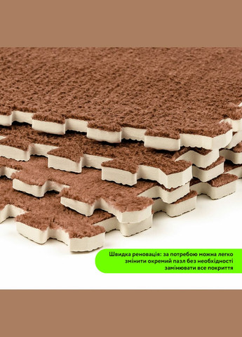 Пол-пазл плюшевый 30х30х1см (D) SW-00002082 Sticker Wall (359476907)