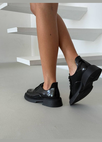 No Brand Стильні жіночі туфлі чорний з натуральна шкіра, — демісезон (322443610)