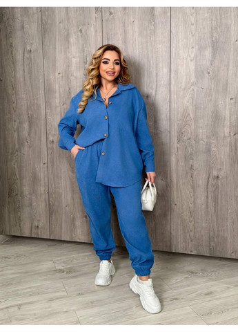 Вельветовий костюм з брюками, мод БРК- 241, джинс, розмір 60-62 No Brand (355469738)