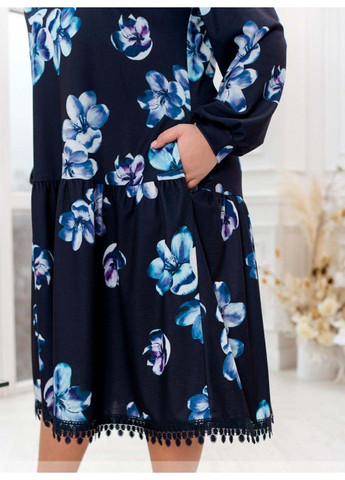 Синя кежуал сукня Sofia з квітковим принтом