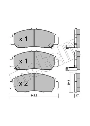 Колодки гальмівні (передні) Honda Civic VIII 06-/FR-V 04-/Accord VII 03 22-0462-0 UA63 No Brand (339649565)