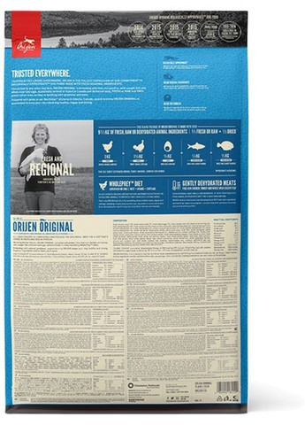 Сухий корм для собак для всіх порід Original Dog з куркою та індичкою 17 кг (o18217) Orijen (365824593)