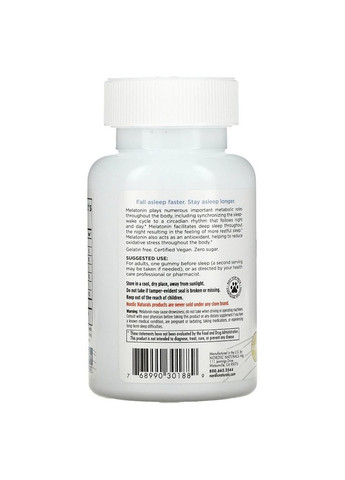 Натуральная добавка Melatonin Gummies 1.5 mg, 60 жевательных таблеток Nordic Naturals (293340684)