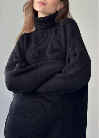 Черный демисезонный свитер оверсайз No Brand Оверсайз