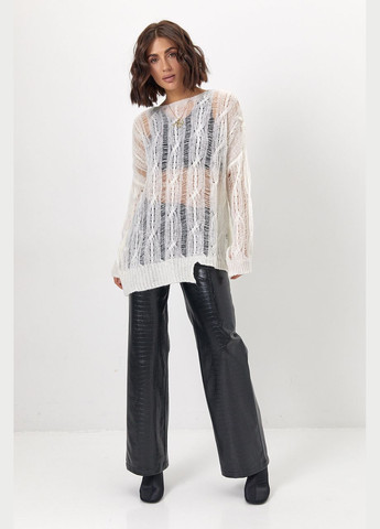 Екошкіряні штани з фактурою крокодила Lurex (316575444)