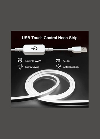 Стрічка світлодіодна водонепроникна гнучка 2 м 4500 К натуральний білий No Brand (365287981)