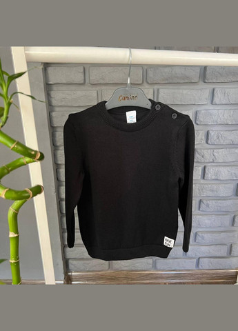 Дитяча кофта з Ґудзиком для хлопчика Чорна 9-12 міс (74-80см) LC Waikiki (269368142)