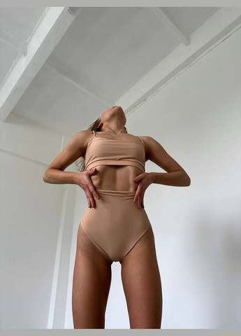 Бежевий жіночий купальник біфлекс No Brand