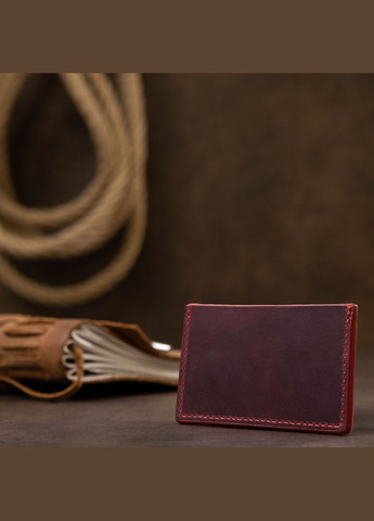 Шкіряний жіночий картхолдер 11527 Бордовий Grande Pelle (329147216)