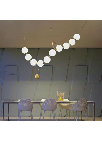 Люстра світлодіодна підвісна LED світильник для квартири на стелю ледве 27206 Латунь 30-160х20х150 см. Sunnysky (324396610)