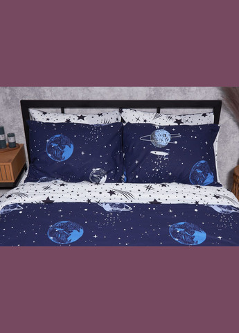 Комплект постельного белья Ranforce Elite «» двуспальный 175х210 наволочки 2х70х70 (MS-820001710) Moon&Star cosmos (285717009)