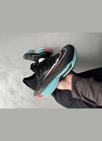 Чорні Осінні кросівки чоловічі nike air zoom alphafly 2 black blue | найк еір зум альфафлай 2 чорні No Brand