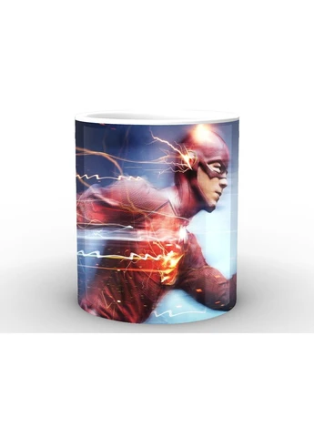 Чашка з принтом біла Flash розбіг FS.02.010 Кружка керамічна 0,33 GeekLand (378961613)