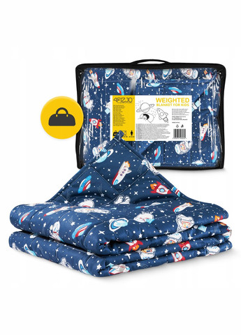Одеяло тяжелое (отягощенное) 5 кг 100 x 150 см детское Blue () 4FIZJO P-5905973403559 (340458985)