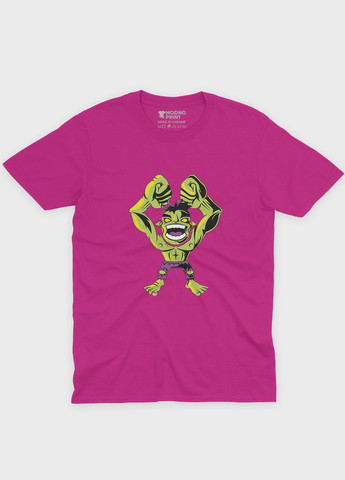 Рожева демісезонна футболка для хлопчика з принтом супергероя - халк (ts001-1-fuxj-006-018-002-b) Modno