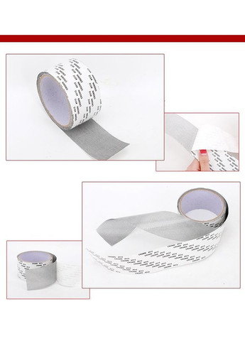 Ремонтная самоклеющаяся лента-сетка для ремонта поврежденных москитных сеток на окнах и дверях No Brand (322594629)