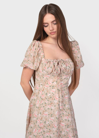 Бежевое кэжуал платье женское 345518 Power