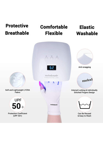 Защитная Перчатка от УФ-лучей для Работы с Гель Лаком в УФ Лампе 2 Пары - Предотвращает Старение Кожи Рук 2 Пары (51230730) Clefers (300694499)