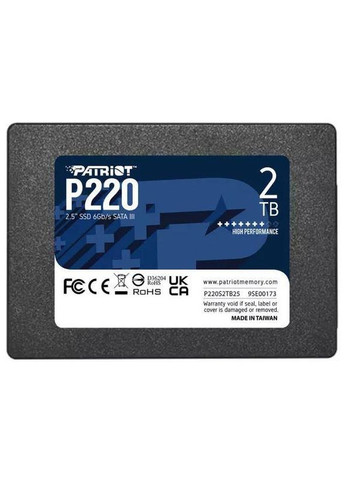 Диск накопитель SSD 2Tb P220 2.5" SATA3 (P220S2TB25) Patriot (316108938)