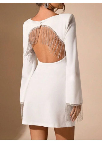 Белое праздничный, вечернее женское платье елегантное Style Point однотонное